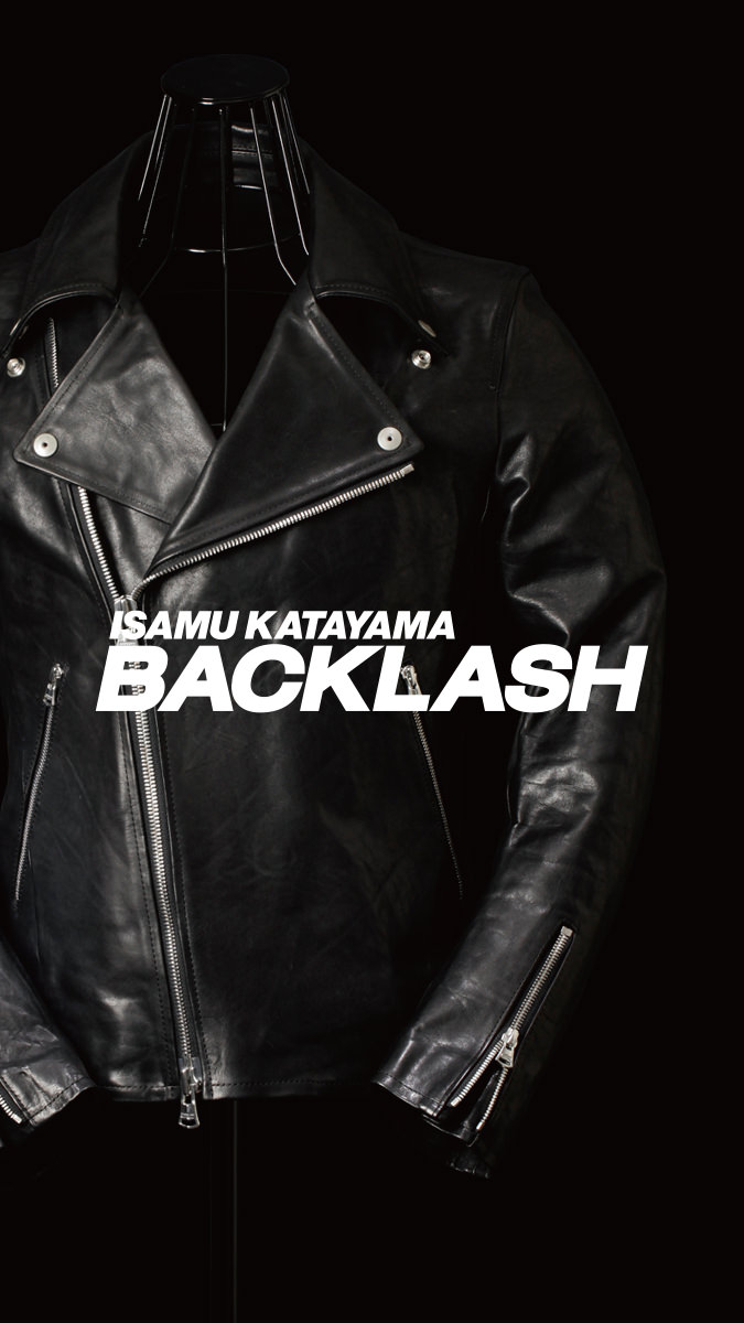 67YA☆ISAMU KATAYAMA BACKLASH イサムカタヤマ バックラッシュ バッファローレザー ダウンベスト SIZE:S 1153-01 牛革 メンズ ISAMU KATAYAMA BACKLASH TRUCKER BLOUSON ⁄ GARMENT DYED - JP WET