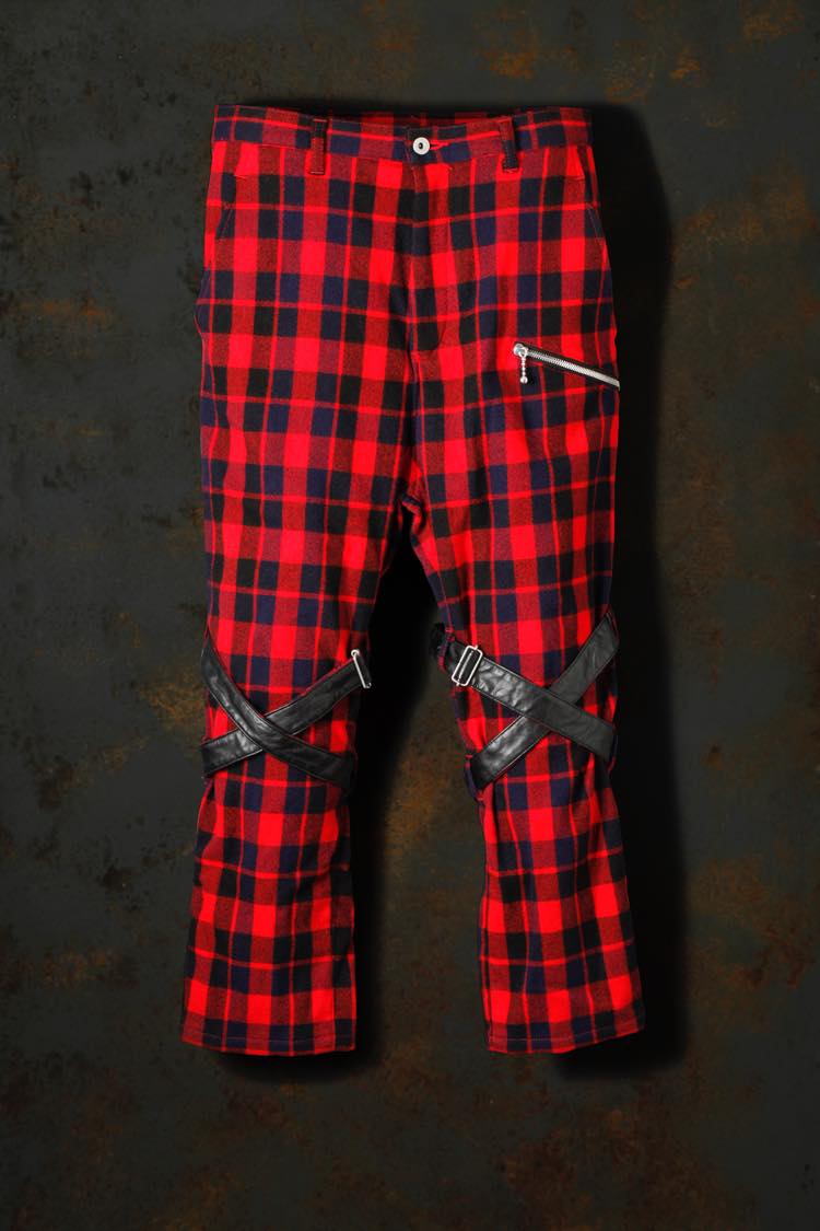 WOOL CHECK BONDAGE PANTS | ISAMU KATAYAMA BACKLASH